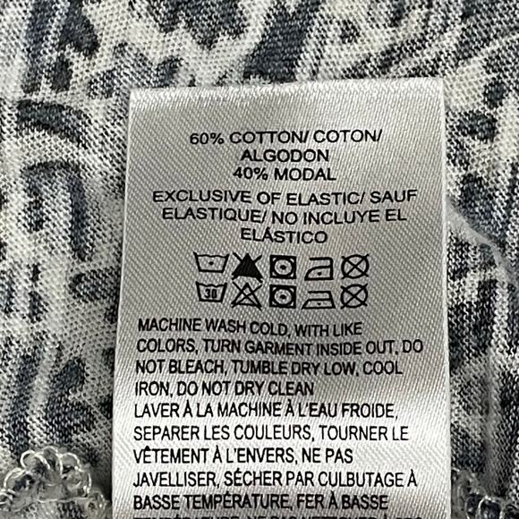 Lucky Brand Vine Print Peasant Top Wide Smocked Cuffs Size Large - Picture 5 of 9